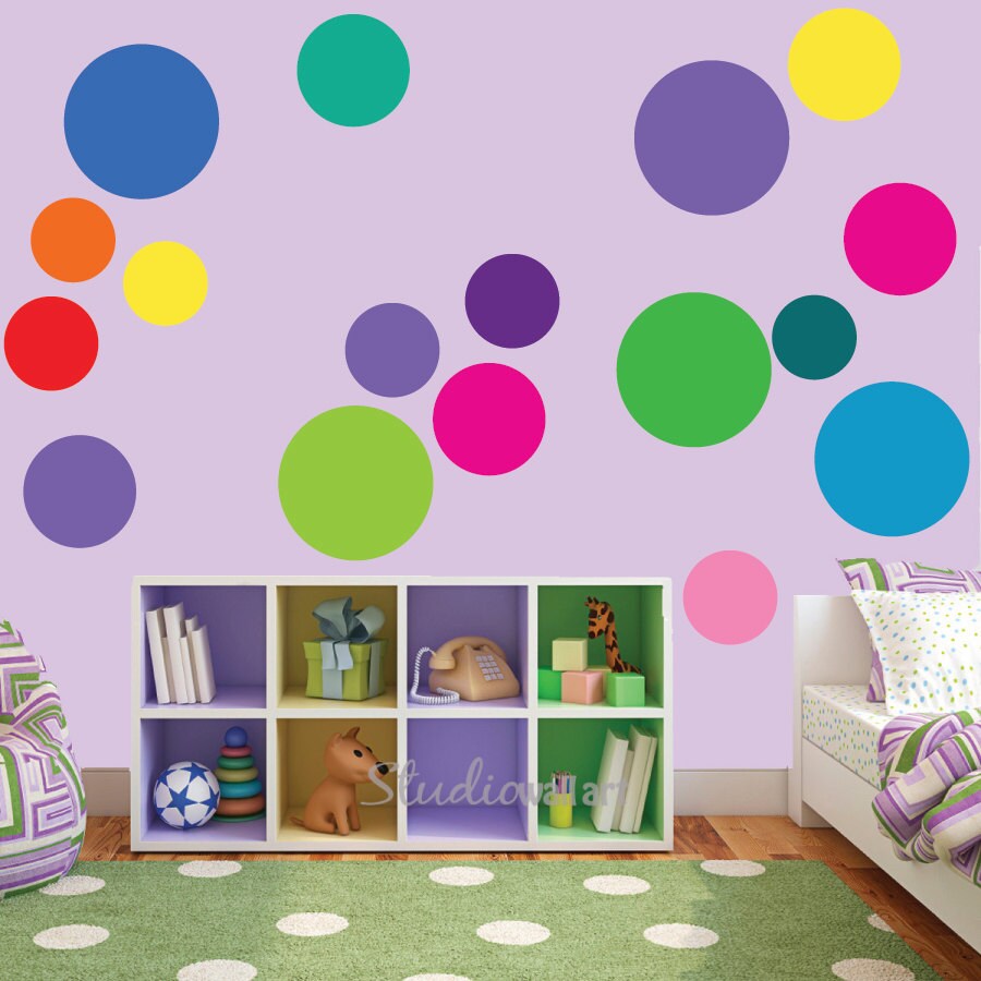 Circle Wall Decals HUGE Reusable Wall Decals SK331SWA Etsy