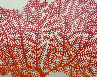 The Elusive 12 (linocut print)