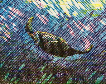 Viva Manta (Mokuhanga woodblock print)