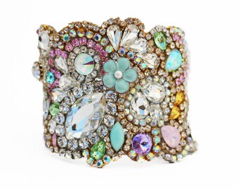 Pin & Tube - Crystal Cuff Large main image 1