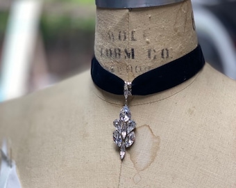 Zilveren choker, Rose Gold choker, Choker, zwart fluwelen bruidschoker, Diamond Choker, Crystal Choker, gouden choker, bruidsjuwelen, kristal