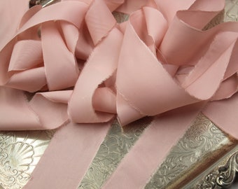 7 1/2'' yards Silk Ribbon, pink, blush ribbon, Wedding Bridal Bouquet, Styling Ribbon, bridal bouquet ribbon, Bouquet ribbon, silk ribbon