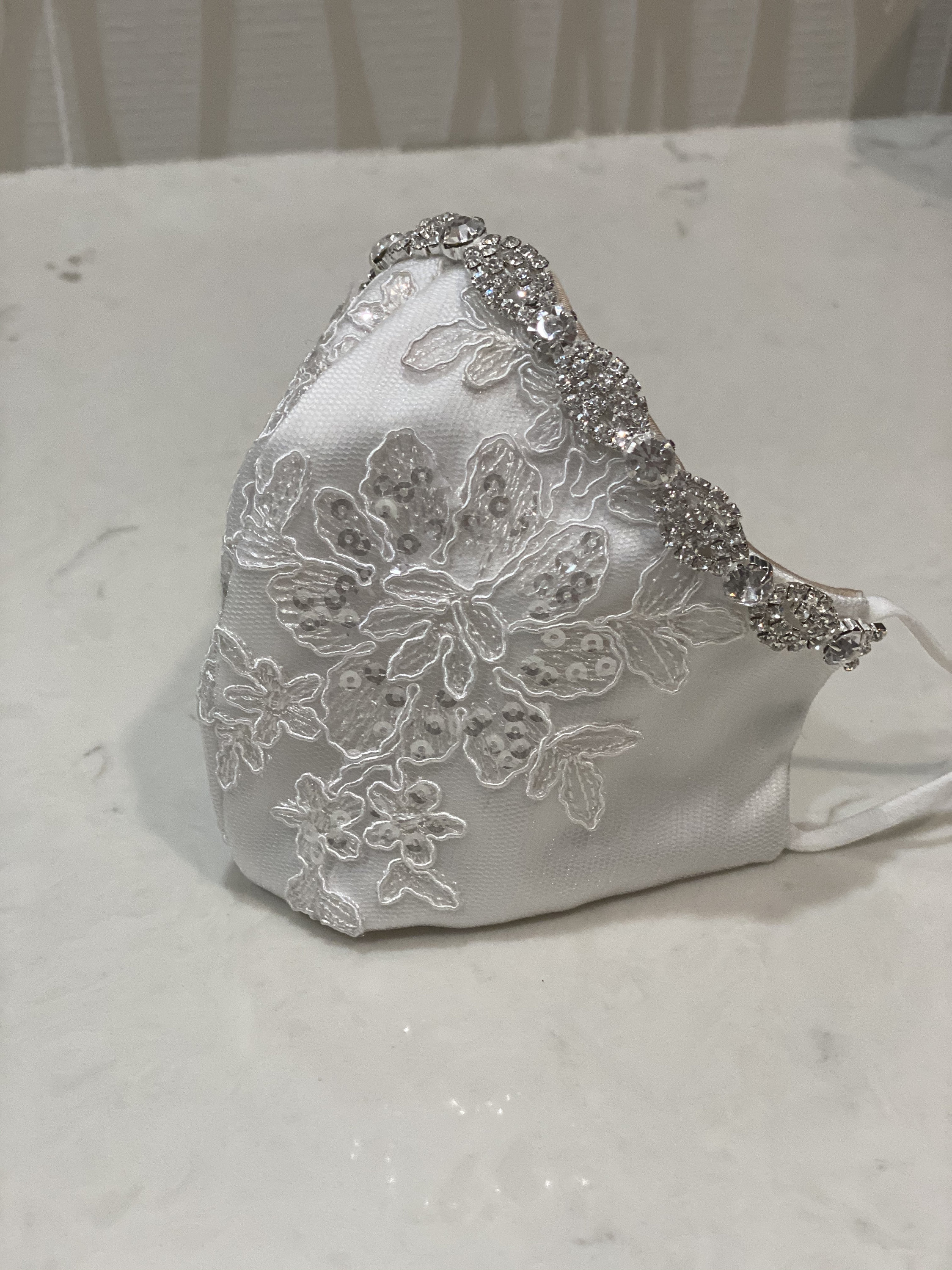 Bridal Lace Mask, Couture Bead Mask, Embellished Mask, Face Mask ...