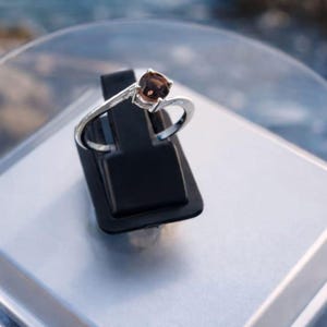 Smoky Topaz Ring, Oval Gemstone, 925 Sterling Silver, Handmade