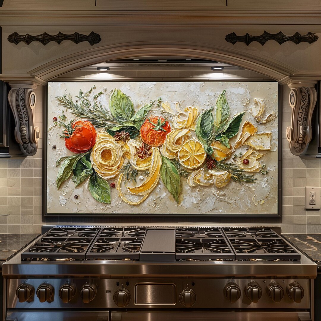 Lemon Splashbacks Italian Lemon Pasta Backsplash – Tempered Glass Kitchen Backsplash ...
