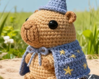 Capybara Wizard Crochet Pattern PDF | Magical Amigurumi | Beginner Friendly | Instant Download