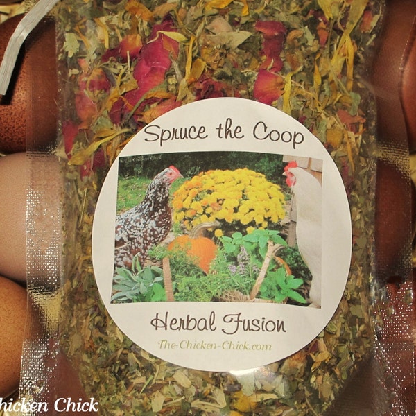 Spruce the Coop Herbal Fusion, Nest Box Herbs for Chicken Coop or Home, 100% Organic, Dried Herbal Blend