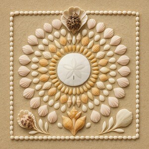 Heilige Sandschale - Sandtextur Seashell Print-Herunterladbare Wandkunst, natürliches Küstendekor, Boho Beach House Poster, Organic Shell Digital