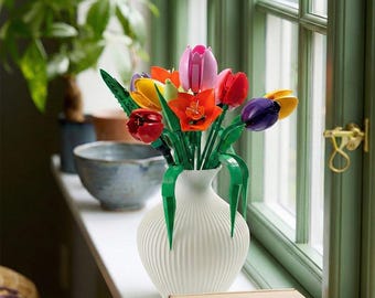 BrickVase Bloemenvaas | Vaas voor LEGO Botanical Sets | Cadeau voor LEGO Verzamelaars | LEGO Display
