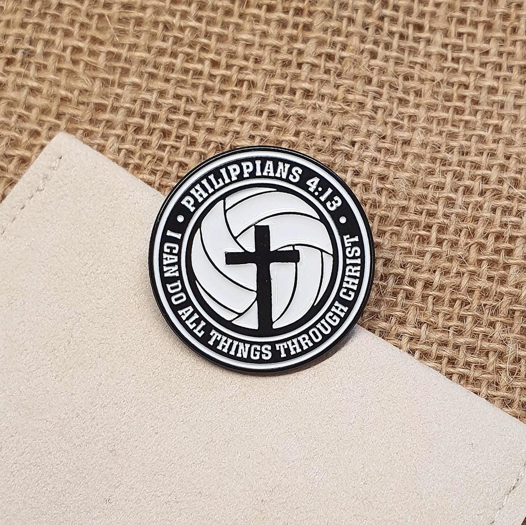 Not Religious Pin Scripture Verse Enamel Pin Badge • Philippians 4:13 • Faith-based ...
