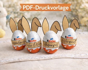 Easter Surprise Egg Printable PDF Template | Bunny Ears for Kids | DIY Easter Gift | Printable Easter