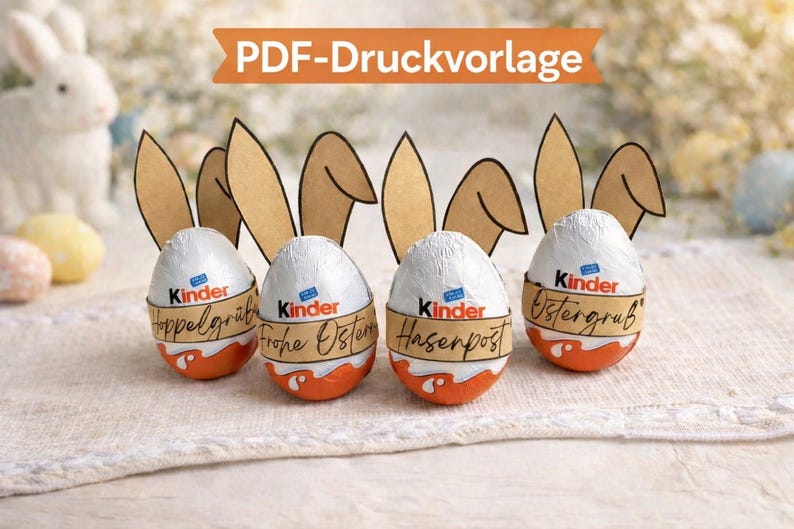 Easter Surprise Egg Printable PDF Template | Bunny Ears for Kids | DIY ...
