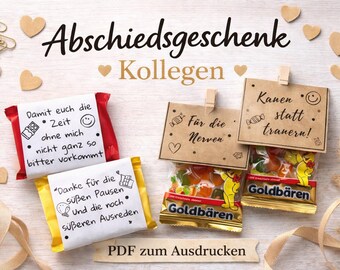 Farewell Gift Template | Colleagues, Teachers, Educators | Thank You Gift | Candy Gift Idea | Printable PDF