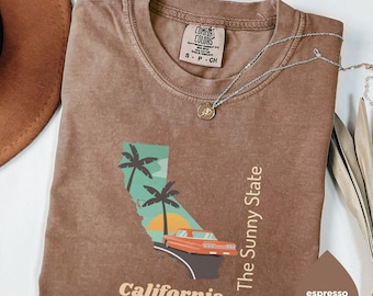 Comfort Colors® California T-Shirt, West Coast Shirt, State T-Shirt, Retro California Shirt, Vintage California | California Gift, Cali Tee