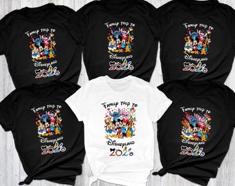 Disney 2026 Shirt, Family Trip to Disneyland Shirts, Disney Outfit, Mickey Minnie, Disney Vacation Tee, Matching Family Disneyland Shirt