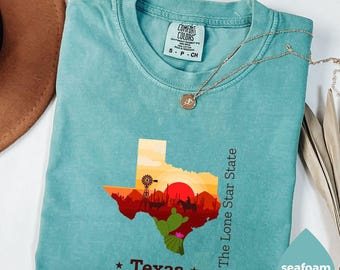 Comfort Colors® Texas T-Shirt, Vintage Texas Shirt, Texas State Shirt, Country Tee, Cowboys Shirt, Western Tshirt
