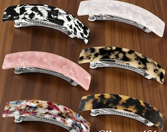 Färgglad hårspänne i acetatark | Geometriska hårspännen i acetat | Fransk halkfri hårspänne | Moderiktiga håraccessoarer för kvinnor