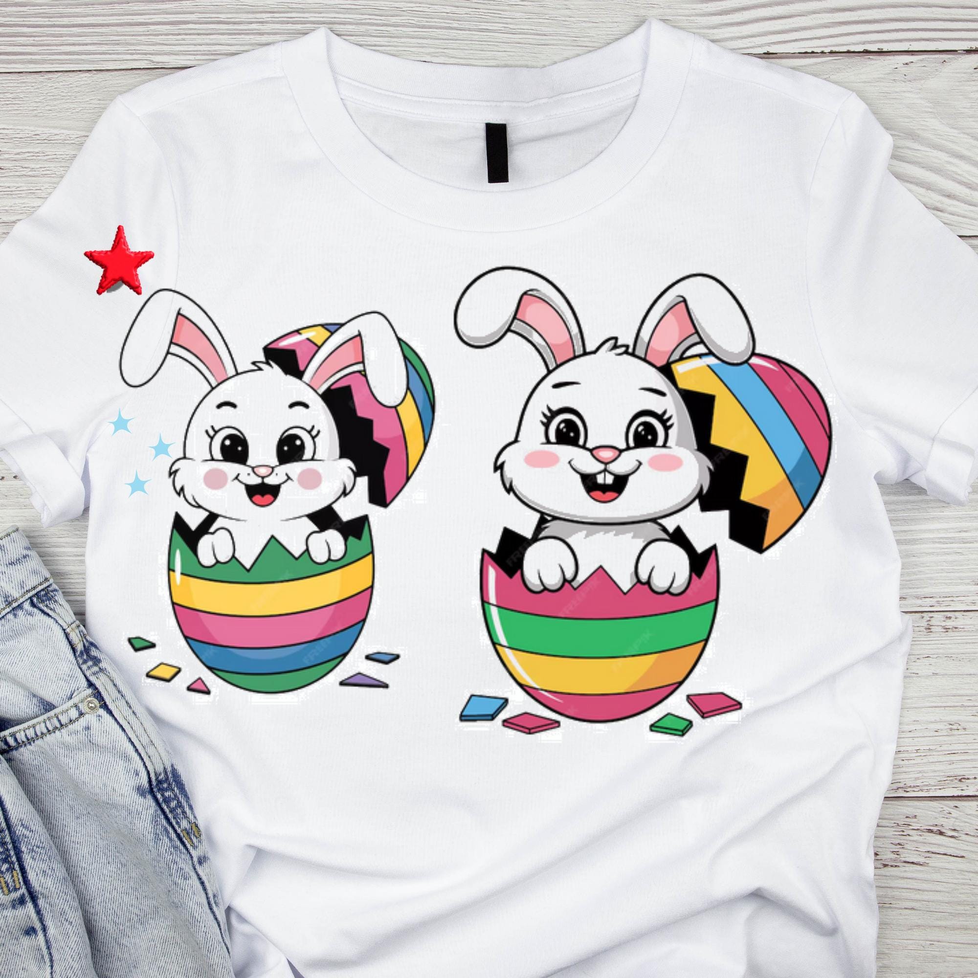Easter Bunny Clipart PNG Svg Bundle, Cute Bunny Easter Egg Clipart ...