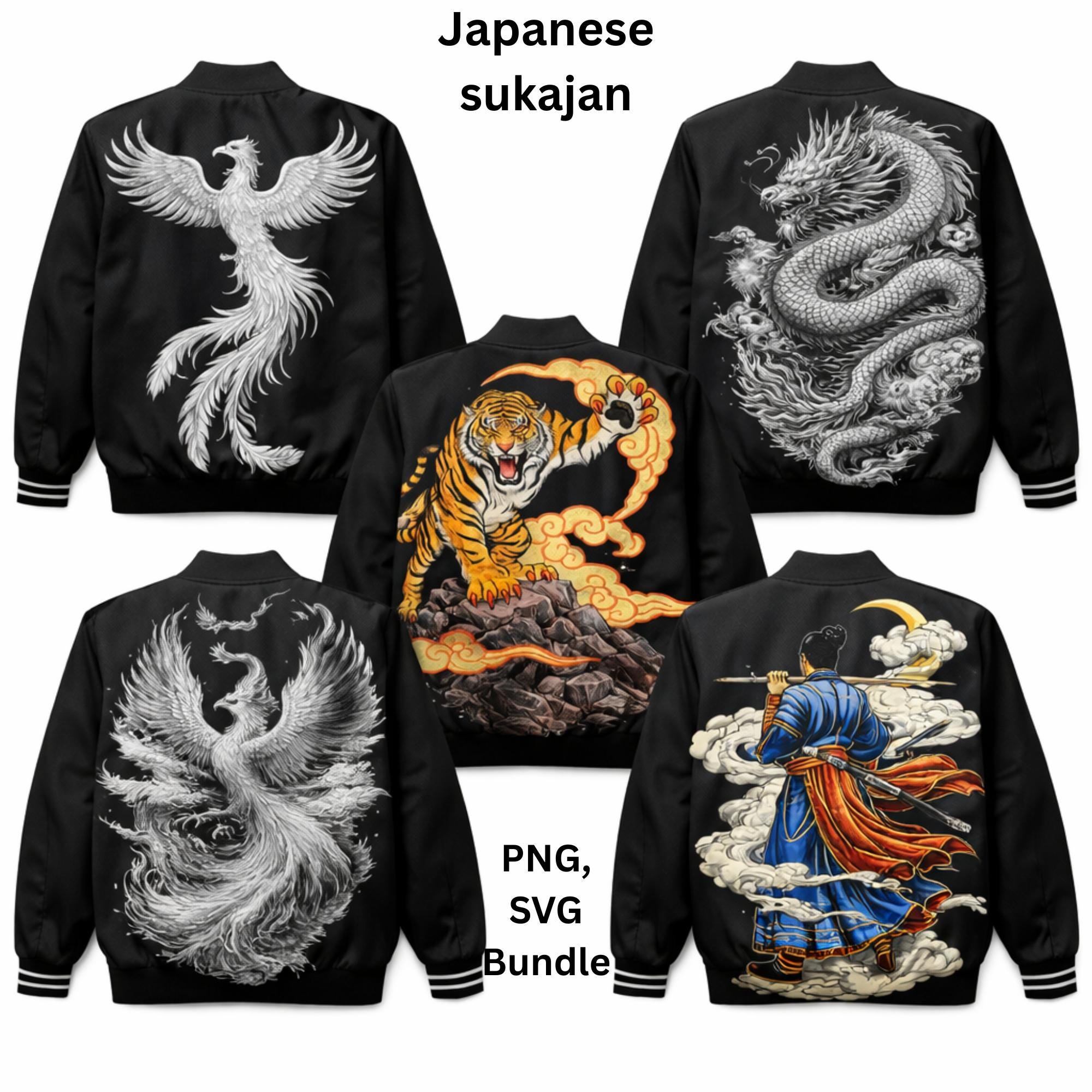 Mens Souvenir Jacket Japanese Pattern Embroidery Dragon Velvet Sukajan