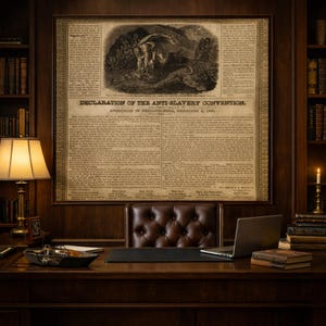 Anti-Slavery Convention 1833 Printable | Abolitionist History Art | Historic Political Document Wall Print