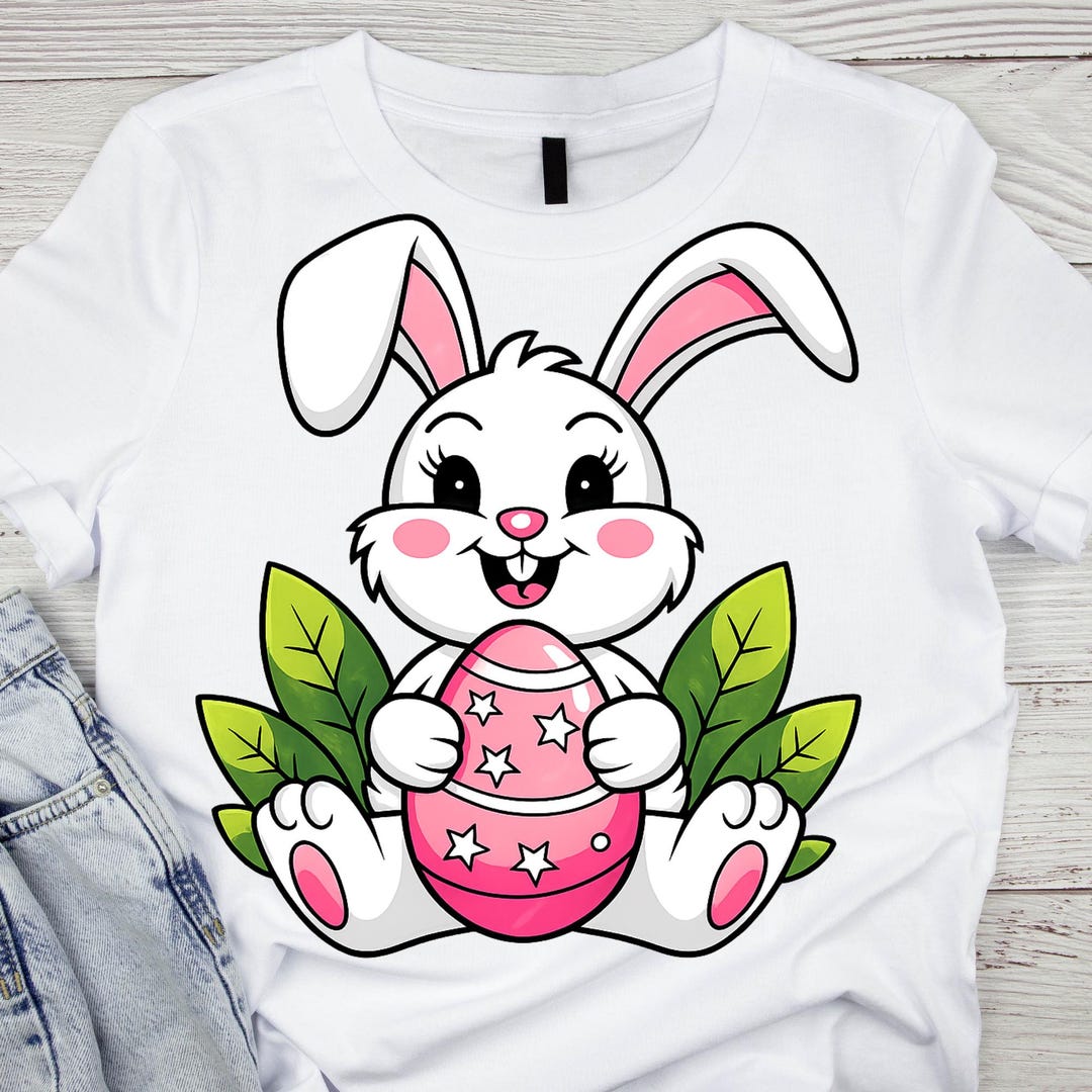 Easter Bunny Clipart PNG Svg Bundle, Cute Bunny Easter Egg Clipart ...