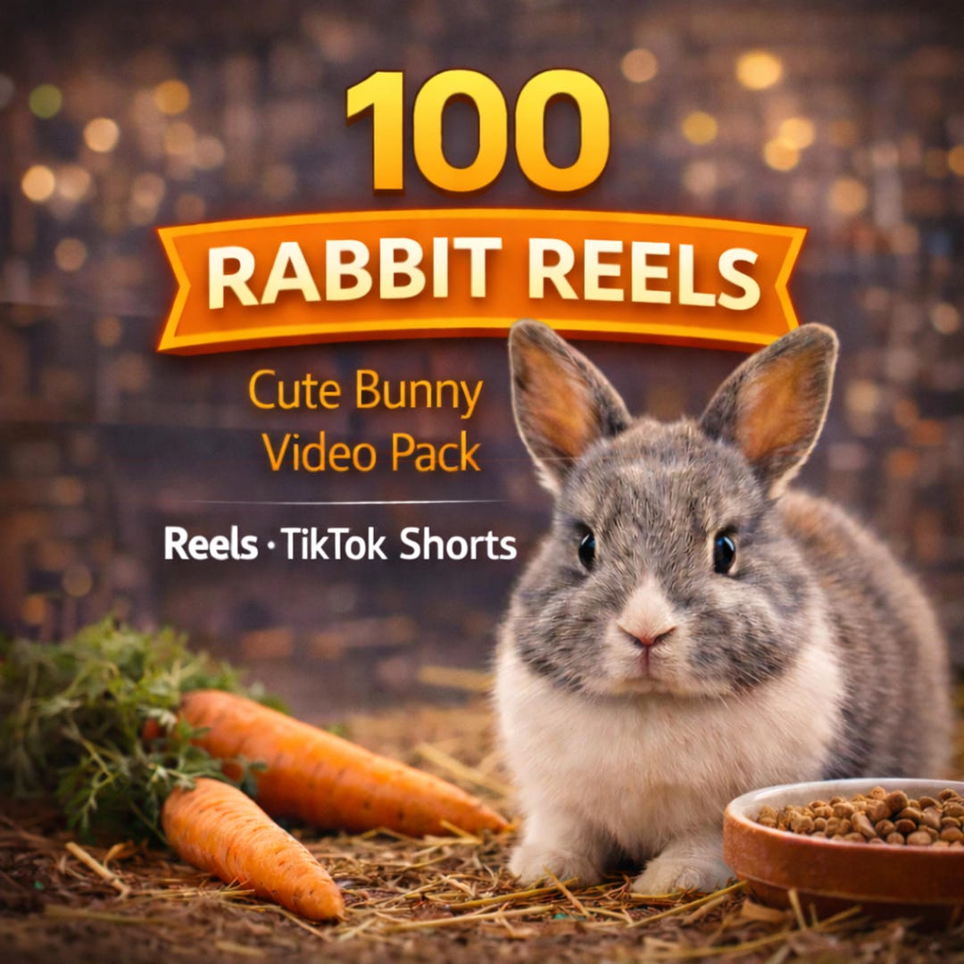 100 Rabbit Reels Cute Bunny Videos for Instagram Tiktok Shorts ...