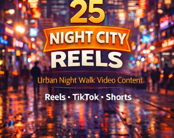 25 videos de ciudades nocturnas: luces de neón, calles lluviosas y paseos nocturnos urbanos para Instagram, TikTok y cortos.