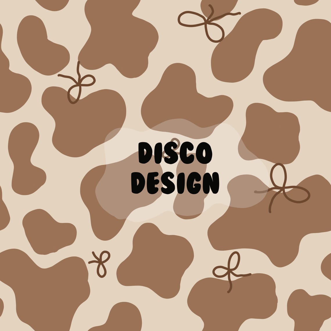 Cow Print With Bows Seamless Pattern Tile - Etsy