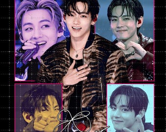 Taehyung Kpop PNG: Design per maglietta, sublimazione (download digitale)