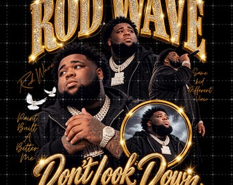 Rod Wave 'Don't Look Down Tour 2026' PNG File (Digital Download)