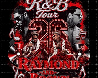 Raymond and Chris Brown The R&B Tour 2026 Concert Art PNG (Digital Download)