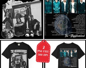 The Neighbourhood Tour 2026 PNG | Alternative Rock Band Design | High Resolution PNG | Instant Digital Download.