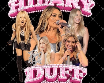 Hilary Duff PNG: 90s Vintage Fan T-Shirt Design (Digital Download) and ready to print.
