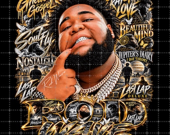 Rod Wave 'Don't Look Down Tour 2026' PNG File design  (Digital Download)