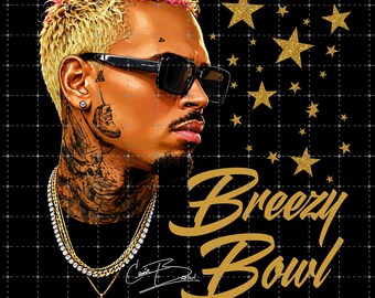 Chris Brown, breezy bowl The R&B Tour 2026 Concert Art PNG (Digital Download)