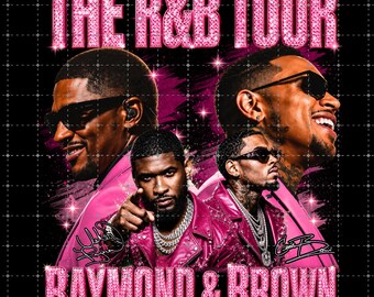Raymond and Brown The R&B Tour 2026 PNG, Usher Chris Brown Concert Art (Digital Download)