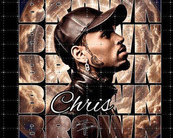 Chris Brown R&B Tour 2026 Concert Art PNG (Digital Download)