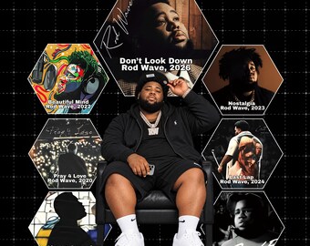 Rod Wave 'Don't Look Down Tour 2026' PNG File (Digital Download)