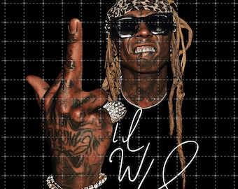 Lil Wayne PNG Design: Hip Hop Rapper Tour 2026 (Digital Download)