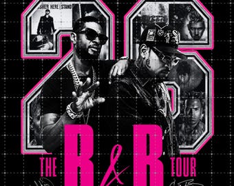 Raymond and Brown The R&B Tour 2026 PNG, Usher Chris Brown Concert Art (Digital Download)