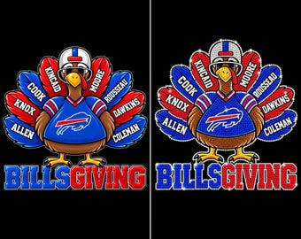 BillsGiving, Celebrate Thanksgiving Football!, PNG File (DIGITAL DOWLOAD)