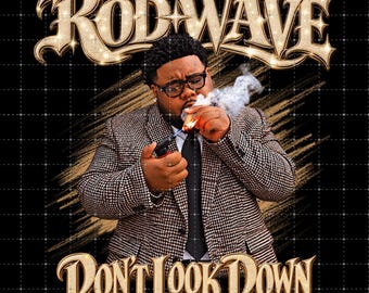 Rod Wave 'Don't Look Down Tour 2026' PNG File design  (Digital Download)