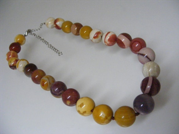 Stunning Multi Color Mookaite Jasper 14mm Choker … - image 6