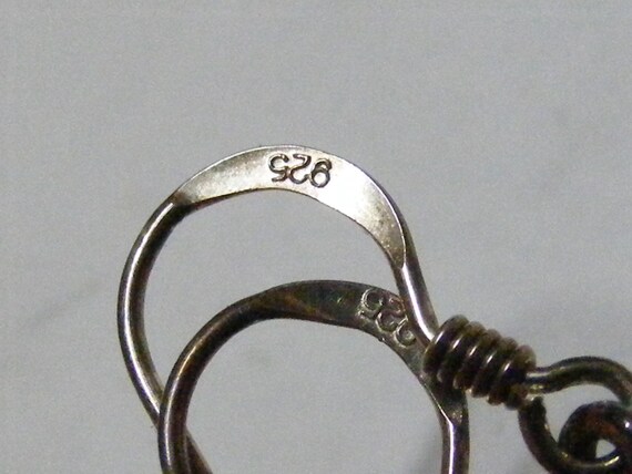 Vintage Celtic Long Triangular Knot Sterling Earr… - image 7