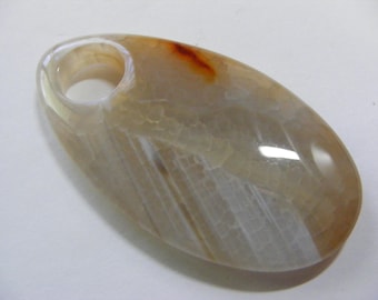 Vintage Large  Agate Gogo Pendant, Loose Stone with large drilled Hole ..... Lot #6820