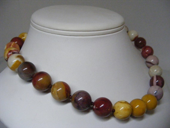 Stunning Multi Color Mookaite Jasper 14mm Choker … - image 4