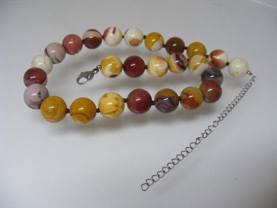 Stunning Multi Color Mookaite Jasper 14mm Choker … - image 2
