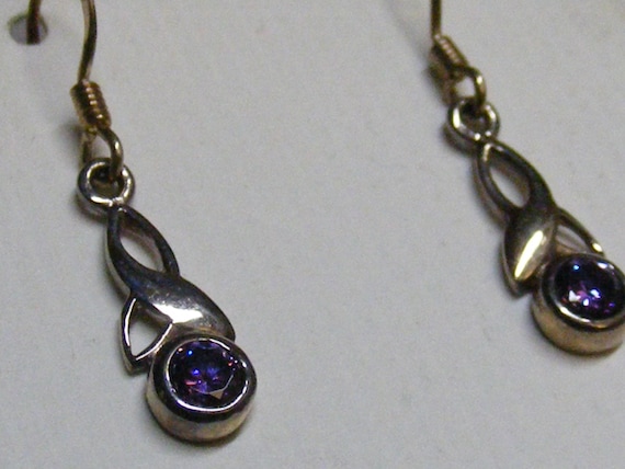 Vintage Celtic Long Triangular Knot Sterling Earr… - image 3