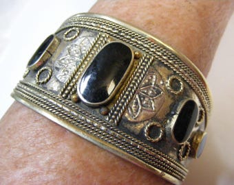 Vintage Black Onyx Turkoman Bracelet  .....Lot 6865