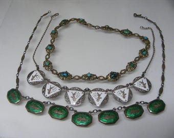 Vintage  Silver Tone Necklace Lot of 3 Pieces.....  Lot 6827